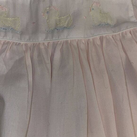 Petit Ami Pale Pink Embroidered Sleeveless Dress 3 Months Ducks - Picture 10 of 10